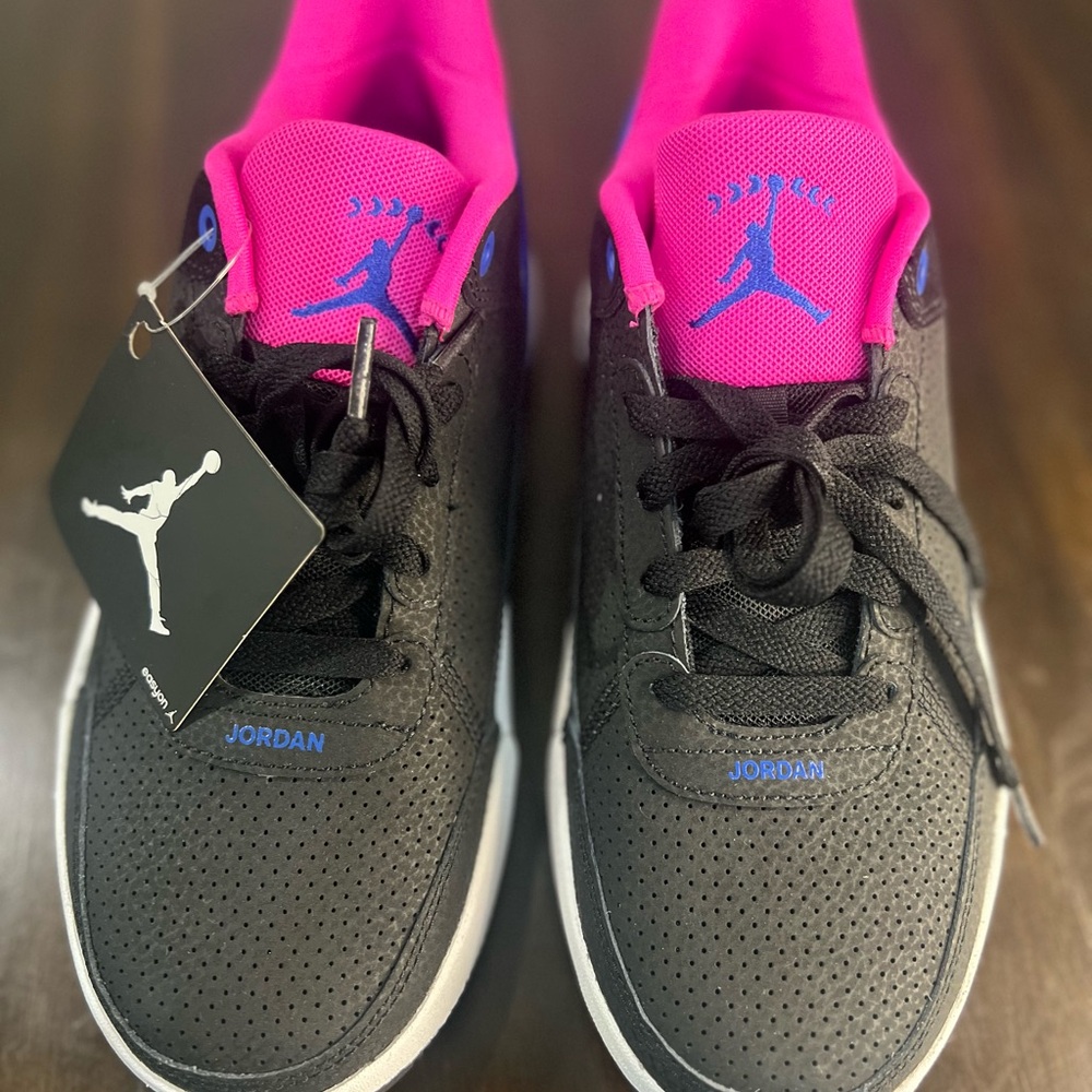 Jordan kids Black and Pink Athletic Shoes
